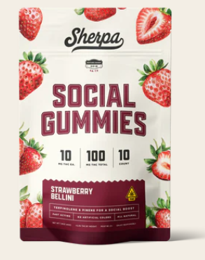 Sherpa Strawberry Bellini Gummies | 10mg D9 / Strawberry Bellini